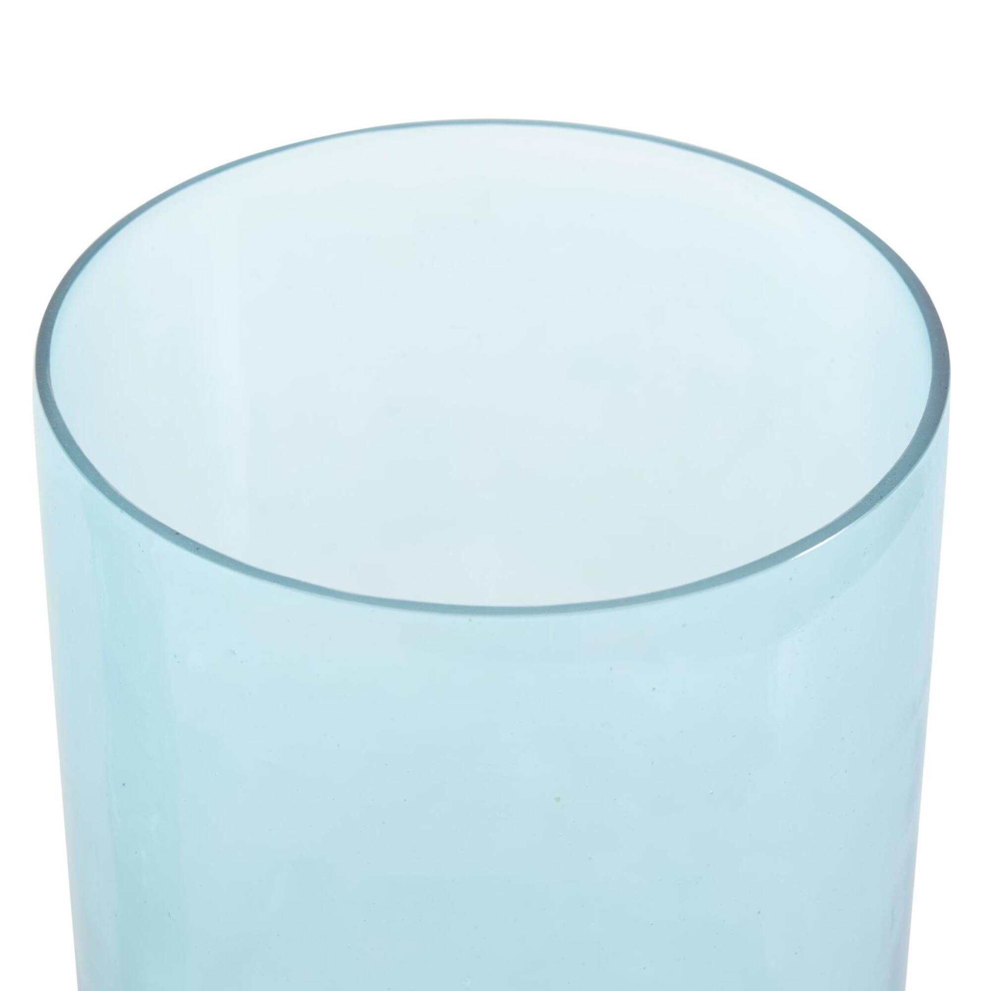 Blue Modern Round Glass Vase Set